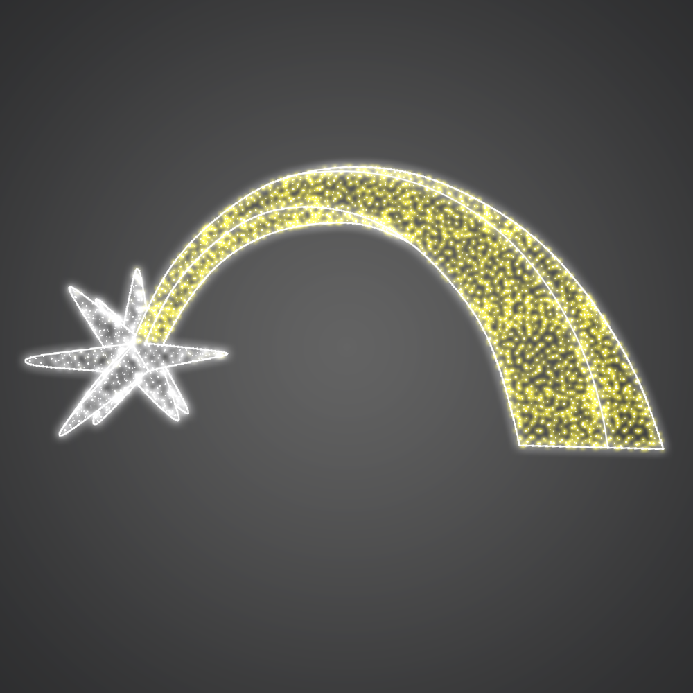 Арка световая «Комета Золото», 700x360см