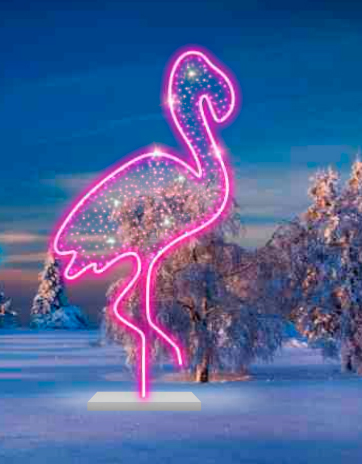 Розовый фламинго 1,7м