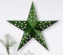 Звезда световая зеленая 46см